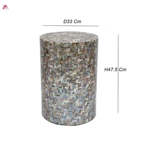 Tabourets en nacre écologiques naturels, vente en gros, meubles de siège en incrustation de coquillages faits à la main pour la décoration intérieure de luxe - Product Image 5