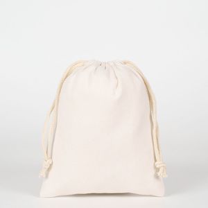 Organic Cotton Drawstring <b>Pouch</b> 6 X 8 Inches <b>Laminated</b> 4 oz Screen Printing Embroidered Logo for Wallet Craft Packaging Dust Use - Product Image 1