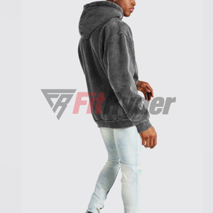 Sweat-shirts personnalisés 100 % coton épais 420 g/m² délavés à l'acide, écologiques, effet vieilli, surdimensionnés, tricotés, respirants, style vintage - Product Image 2