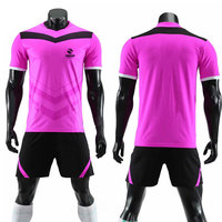 Seragam Latihan Tim Sepak Bola Warna Kustom Cetak Bernapas Cepat Kering 100% Poliester Jersey Olahraga Unisex Celana Pendek Kantong