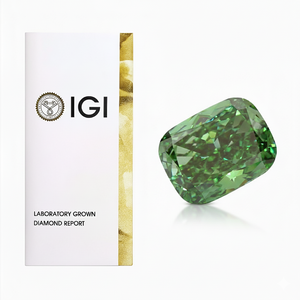 Diamante Cultivado en Laboratorio Verde Intenso de Moda Cadermay al por Mayor, 1 Quilate, Claridad VS1, HPHT CVD, Forma Ovalada, Suelto, con Certificado IGI - Product Image 4