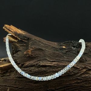 สร้อยโชคเกอร์ประดับลูกปัดอัญมณีสีรุ้งธรรมชาติขนาด4-6มม. สร้อยคอทำด้วยมือสำหรับเด็กผู้หญิงและผู้หญิงจำนวนมาก - Product Image 2