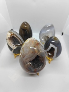Œuf d'agate druzy naturelle, cristal scintillant, géode, pierre polie, cadeau spirituel pour la méditation et la guérison - Product Image 2