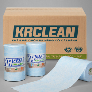 Krclean-Toallitas de cocina de 1 capa, 200 hojas, azules, 20x20cm, rollo de papel absorbente para limpiar superficies de cocina - Product Image 2