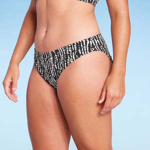 Conjunto de Bikini de Dos Piezas Kona Sol para Mujer, Corte Hipster, Cobertura Media, Color Negro, Logotipo Personalizado, Talla XL, con Decoración Calada - Product Image 1