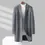 Manteau en laine slim fit pour homme, long, décontracté, avec capuche et imprimé décoratif, grandes tailles, adapté pour le printemps et l'hiver - Product Image 6