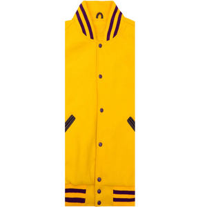 โรงงานขายส่งเสื้อแจ็คเก็ตวาร์ซิตี้แบบกำหนดเอง ออกแบบ OEM ระบายอากาศ กันลม คุณภาพสูง สำหรับผู้ชาย ปักลายด้านหน้า หนังแท้ - Product Image 3