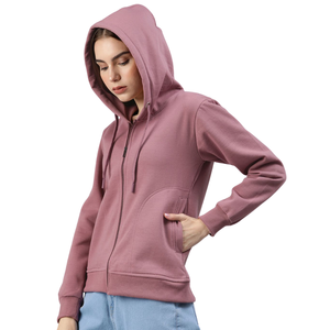 Sweat à capuche en molleton pour femmes en coton doux et chaud à manches longues pull décontracté à la mode OEM en vrac - Product Image 2