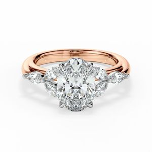 แหวนเพชรโมอิสทรงรีตัดขนาด7นิ้ว - Product Image 6