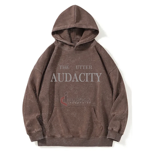 Sweat-shirt à capuche unisexe surdimensionné vintage streetwear en coton 100% avec poches, vente en gros d'usine, personnalisable, imprimé numériquement - Product Image 3