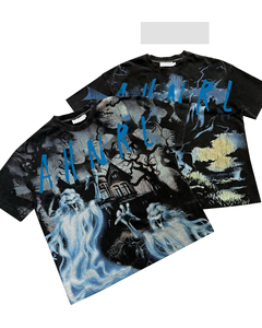 เสื้อยืดผ้าฝ้าย100% ไหล่โอเวอร์ไซส์สำหรับผู้ชายเสื้อยืดพิมพ์โลโก้หรูหรา - Product Image 6