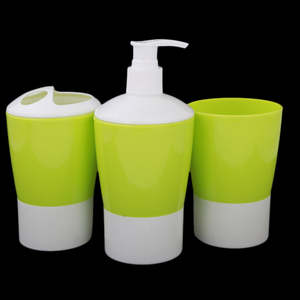 Ensemble de produits de toilette pour salle de bain 3 pièces - Vert - Product Image 1