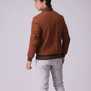 Veste d'université pour hommes personnalisable en gros avec fermeture à glissière et col montant veste de parachute d'hiver personnalisée - Product Image 4