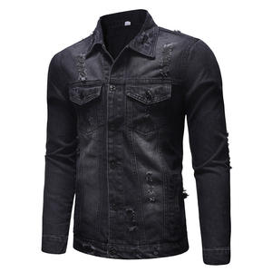 Veste en jean décontractée 100% coton personnalisée pour hommes vente en gros d'usine de style de rue avec coque en jean - Product Image 5