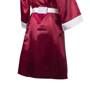 OEM 2024 logotipo personalizado y etiqueta de longitud completa bata de boxeo con capucha negro/blanco medio precio al por mayor bata de boxeo también personalizada - Product Image 5