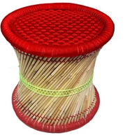 Pouf en rotin de bambou naturel à prix de gros, léger et durable pour jardin, chambre, salon, entrée