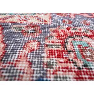 Alfombra de Lana Anudada a Mano Roja Naranja Vintage Pae-2009 con Patrones de Medallón Rectangulares para el Hogar, Pasillo, Sala de Estar, para Adolescentes - Product Image 3