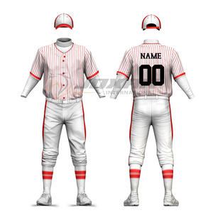 Conjunto de uniforme de béisbol con impresión por sublimación de Jersey y pantalones con nombre del equipo de tela ligera ideal para jóvenes a la venta - Product Image 2