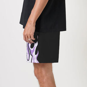 Hot Sale <b>Men's</b> Cotton Jogger <b>Shorts</b> Casual Lounge <b>Fleece</b> Sweatpants Zipper Pockets Drawstring for Athletic Workout Gym Use - Product Image 5