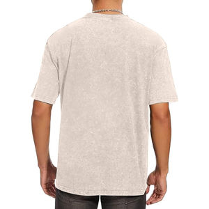 Nuevo último diseño Casual personalizado hombres lavado con agua camisetas Ringer buena calidad lavado con agua de gran tamaño camisetas para adultos - Product Image 6