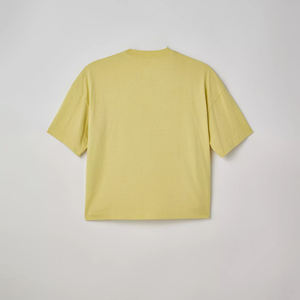 Camiseta gráfico con estampado de algodón 100% liso suave de alta calidad con colores personalizados, Camiseta corta recortada de gran tamaño con hombros caídos bordados - Product Image 5