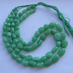 10mm 20mm PIEDRA DE crisoprasa verde Natural suave Tumble cuentas de piedras preciosas hebra venta al por mayor Collar personalizado joyería en línea DIY - Product Image 1