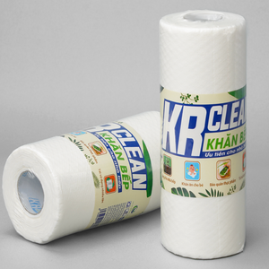 Krclean-Toallitas de cocina superabsorbentes, 50 hojas, paños de limpieza tejidos desechables para platos y mesas, color blanco sostenible - Product Image 1