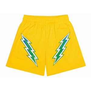 Pantalones cortos de malla informales para hombre, novedad, diseño personalizado con cierre de cordón transpirable de Color sólido, teñido liso a un precio razonable - Product Image 1