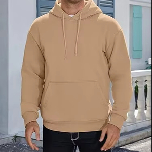 Pull à capuche en molleton à manches longues en coton essentiel pour hommes - Product Image 3