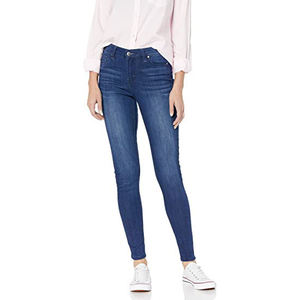 Vente chaude à la mode taille haute femmes jean pantalon personnalisé tenue décontracté respirant coupe ample avec plat avant Style - Product Image 5