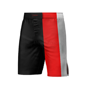 Low MOQ Custom Made Pattern Style Heat-Transfer Printing Stretchy MMA Shorts For Men's Custom With 100% Polyester Fiber - Product Image 2