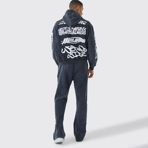 ชุดวอร์มใส่วิ่งสำหรับผู้ชายชุดวอร์มผ้าคอตตอน100% พิมพ์ลายพัฟสี3D ออกแบบโลโก้ได้ตามต้องการ - Product Image 6