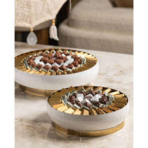 Hotels And <b>Weddings</b> For Dessert Sweets Server Bowl New Antique Eco-Friendly Gold Metal <b>Chocolate</b> Serving Bowl Factory Price - Product Image 5