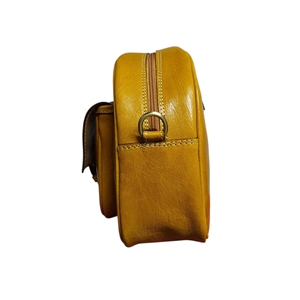 Women's Vintage <b>Mini</b> Crossbody Shoulder Handbag Compact Daily Use Yellow Fashion Portable All Seasons Lightweight Buckle Closure - Product Image 2