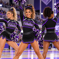 Uniforme de cheerleading sur mesure OEM, une pièce, en spandex haute élasticité, avec strass, justaucorps de cheerleading
