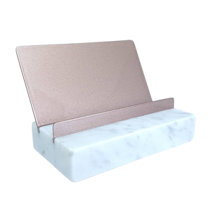 Porte-cartes en marbre décoratif et noir blanc à vendre Porte-cartes et horloge personnalisés de luxe faits à la main - Product Image 3