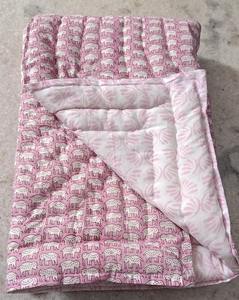 Meilleur prix réversible Handblock imprimé coton bébé couette hiver literie pour enfants nettoyé à sec achat en gros - Product Image 6