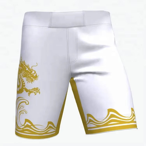 Shorts de sport MMA pour hommes, tissu polyester respirant, contrôle de la transpiration, shorts d'entraînement MMA pour hommes, microfibre lisse - Product Image 2