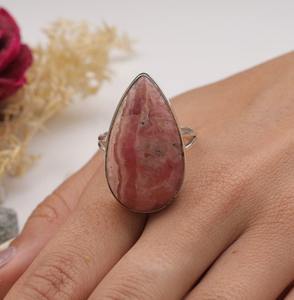 925 Stamped Best Quality Solid Designer Jewelry 925 Sterling Silver Gemstone Handmade Spinner Rhodo Chrosite <b>Ring</b> Jewelry - Product Image 4