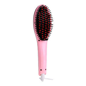 Brosse lissante électrique Myrva en céramique 45 W rose, outil de coiffage pour tous types de cheveux, usage domestique - Product Image 3