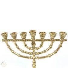 Handcrafted Brass Menorah Candle Holder Hanukkah Candle Stand Jewish <b>Lamp</b> Decorative Religious Home Decor - Product Image 3