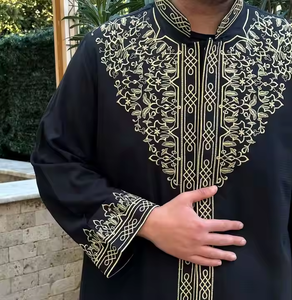 AL HIJRAH ABAYAS, bata de manga larga de poliéster ligera antiestática para hombre, ropa musulmana tradicional para - Product Image 2