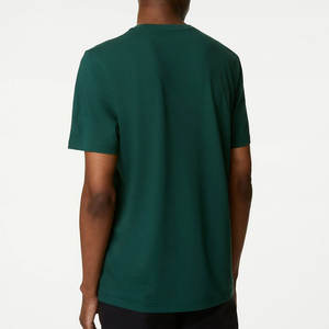 T-shirt uni 100% coton respirant pour hommes pas cher avec logo d'impression personnalisé solide - Product Image 3