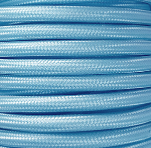 Bobina da 15 metri di cavo tessile decorativo blu opaco (CIR62CM29) - Product Image 1