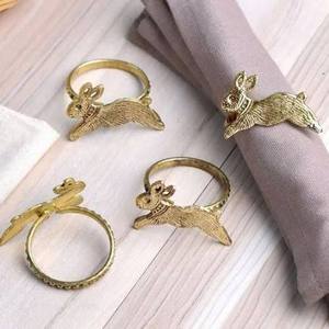 Classic Design Simple <b>Tabletop</b> Brass Napkin Holder Home Hotel Restaurant Decorative Festival Party Birthday Wedding Napkin Ring - Product Image 3