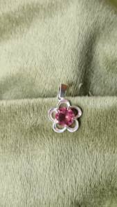 Colgante de piedra Natural de turmalina rosa, Plata de Ley 925, Floral diseño hecho a mano, regalo de joyería Unisex - Product Image 2