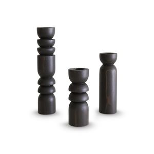 Porte-bougie en bois sculpté artisanal élégant pour la décoration de la maison à Noël, les dîners romantiques et les célébrations spéciales - Product Image 1