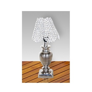 European Crystal Table Lamp Hollow Decoration Hotel Table Centerpiece LED Modern AC Powered Golden Finish - Product Image 5
