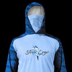 Masque à capuche imprimé imperméable UPF 50 pour hommes, unisexe, équipement de pêche en mer à séchage rapide, vêtements grande taille de bonne qualité - Product Image 1