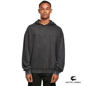 Conception personnalisée lavage à l'acide hommes sweats à capuche surdimensionné 500 gsm coton bouffée impression streetwear mode sweat à capuche en gros - Product Image 1